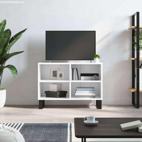 vidaXL fehér magasfényű szerelt fa TV-szekrény 69,5x30x50 cm
