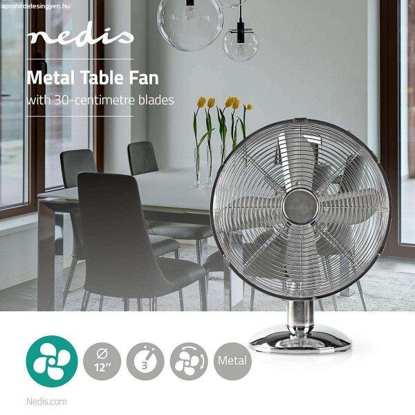 Nedis asztali fém ventilátor króm FNTB20ECR30 Asztali vintage ventillátor
Hálózati Áramellátás | Átmérő: 300 mm | 35 W | Oszcilláló |
3-sebességes | Króm