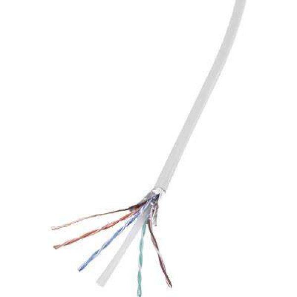 Hálózati kábel CAT 6 F/UTP 4 x 2 x 0,27 mm2, fehér, TRU COMPONENTS 1567179
305 m