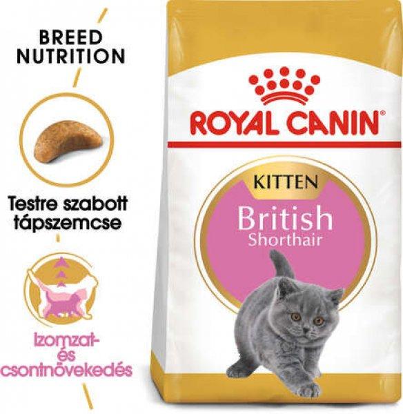 Royal Canin British Shorthair Kitten - Brit rövidszőrű kölyök macska
száraz táp (2 x 2 kg) 4 kg