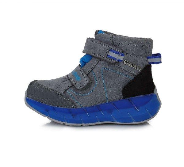 DDstep kisfiú átmeneti őszi cipő, kék szürke, vízálló 25
