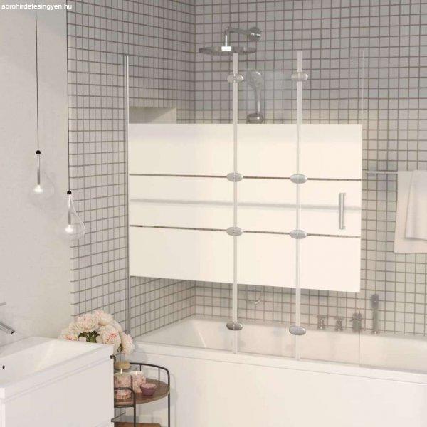 vidaXL fekete ESG zuhany-harmonikaajtó 120 x 140 cm