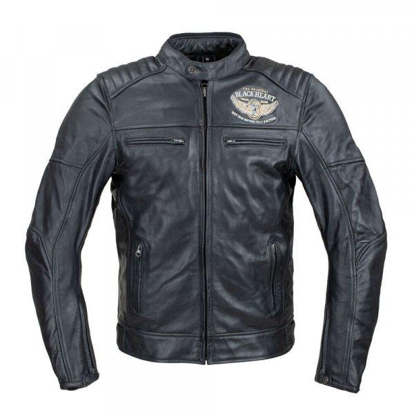 Motoros bőrkabát W-TEC Black Heart Wings Leather Jacket fekete 5XL