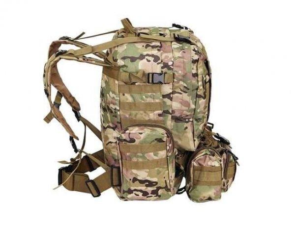 Taktikai táska/hátizsák, 3 kivehető rekesszel ,50x16x60 cm
