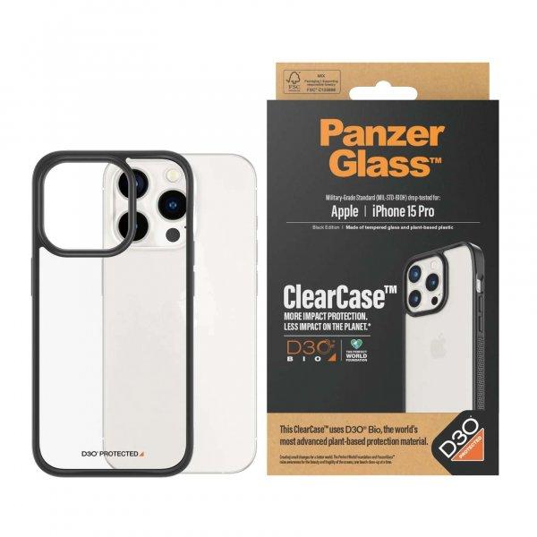 PanzerGlass D3O ClearCase Apple iPhone 15 Pro Tok - Átlátszó/Fekete