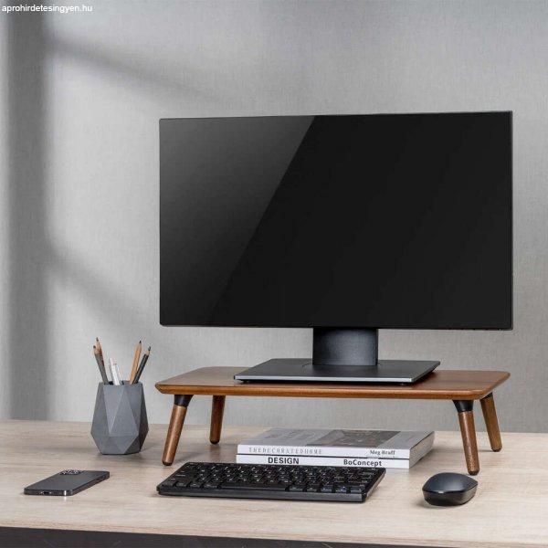 Fa állvány Maclean monitorhoz / laptophoz, (500x240x120mm), fekete dió, max.
20 kg, MC-930