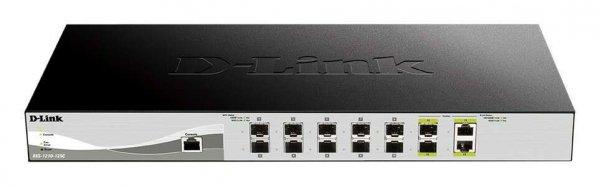 D-Link DXS-1210-12SC/E hálózati kapcsoló Vezérelt L2 10G Ethernet
(100/1000/10000) 1U Fekete, Ezüst