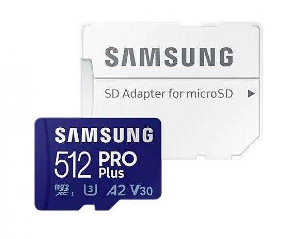 512GB microSDXC Samsung PRO+ (2021) U3 A2 V30 + adapter (MB-MD512KA/EU)