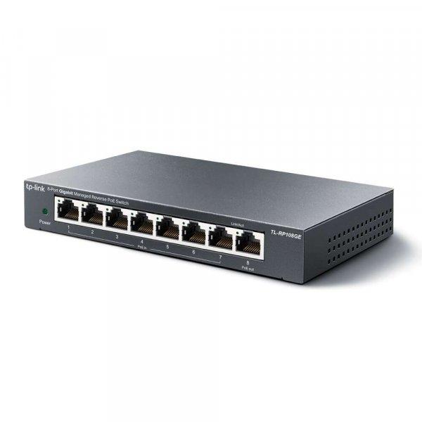TP-Link TL-RP108GE 8x RJ-48, 11,9 Mbps, Gigabit Ethernet, Passzív, PoE, Fekete
switch