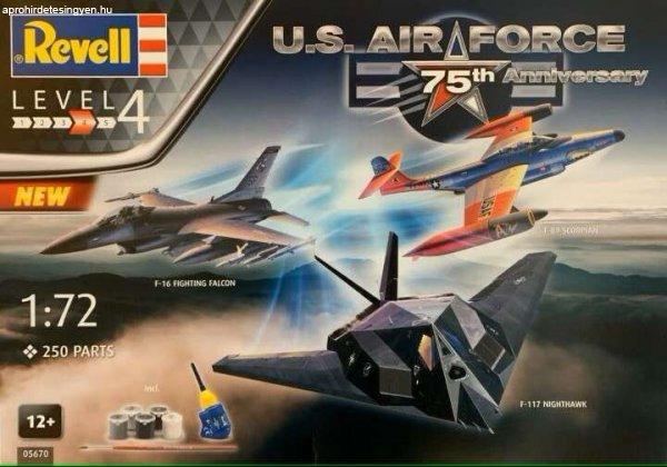 Revell Ajándékkészlet az amerikai légierő 75. évfordulójára műanyag
modell (1:72)