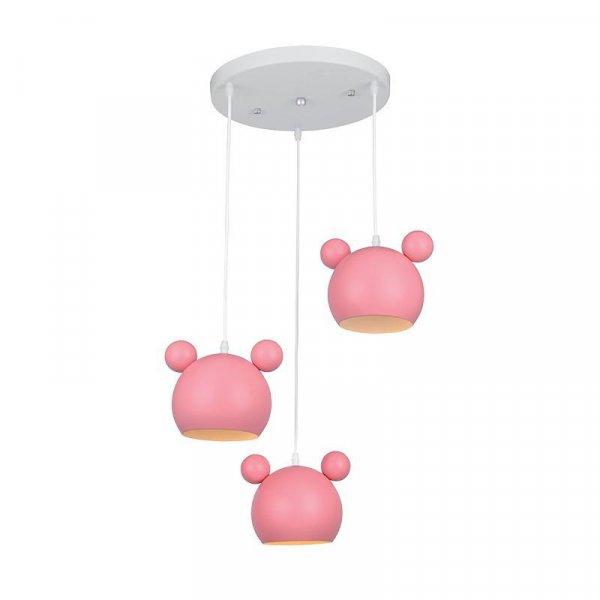 Mickey rózsaszín mennyezeti lámpa 3xE14