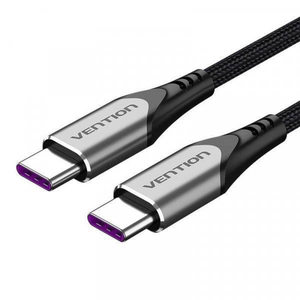 Vention TAEHH 2m USB-C 2.0-USB-C 5A kábel (szürke).