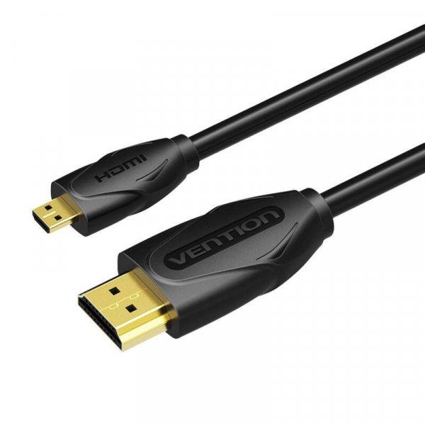 Mikro HDMI-kábel 1 m-es szellőzőnyílás VAA-D03-B100 (fekete)