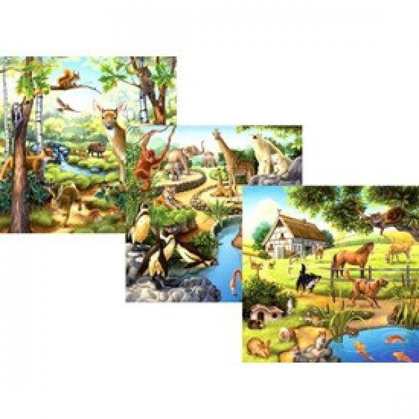 Ravensburger: Állatok 3 x 49 darabos puzzle