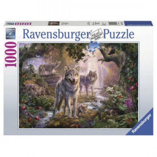 Ravensburger: Puzzle 1000 db - Farkascsalád nyáron