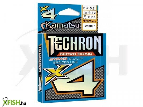 Kamatsu Braided Line Techron Micro Braid X4 Invisible Fonott Pergető Zsinór
150m 0,10mm 5,91Kg