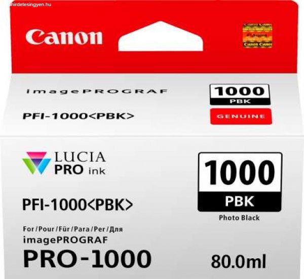 Canon PFI-1000 PBK tintapatron Eredeti Fotó fekete