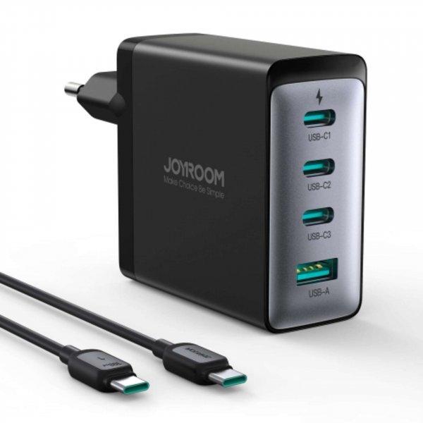 Joyroom JR-TCG04EU 100W GaN kábel 3x USB-C USB-A + USB-C / USB-C kábel 100W -
fekete