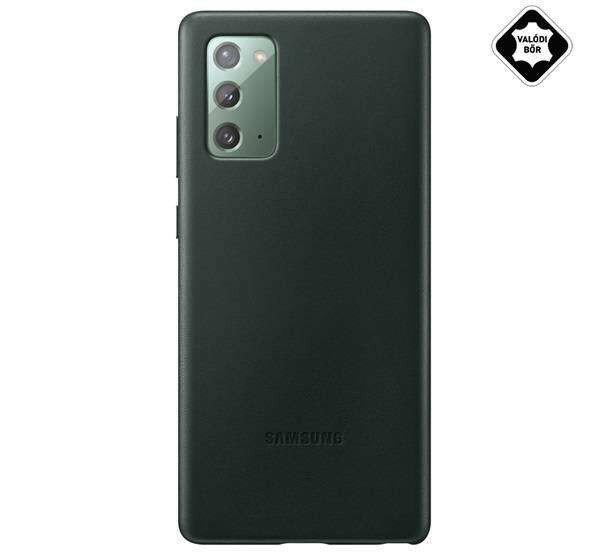 SAMSUNG műanyag védő tok / valódi bőr hátlap - ZÖLD - SAMSUNG Galaxy
Note20 5G (SM-N981B/DS) - EF-VN980LGEGEU - GYÁRI
