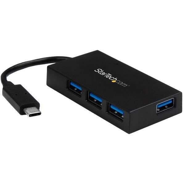 StarTech.com 4 portos USB 3.0 Hub fekete (HB30C4AFS)