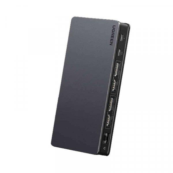 Adapter HUB UGREEN CM615 USB-C to 2x USB-A, 1x USB-C 3.1, 2x HDMI, 2x DP, 
SD/TF, RJ45