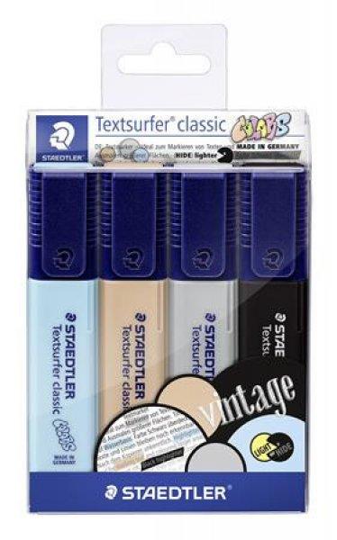 Szövegkiemelő készlet, 1-5 mm, STAEDTLER "Textsurfer Classic Pastel 364
C", 4 különböző szín