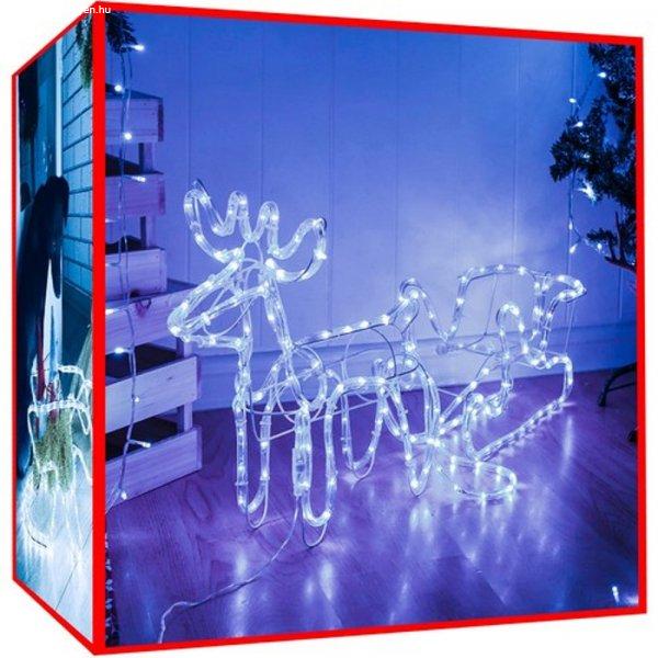 3D LED-es karácsonyi rénszarvas dekoráció - hideg fehér (BB-17222)