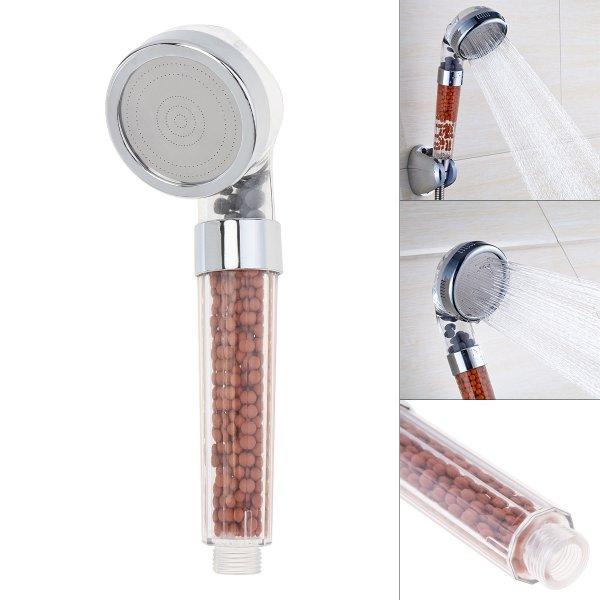 Víztakarékos klórszűrős zuhanyrózsa anionos/ásványi golyókkal (BBM)