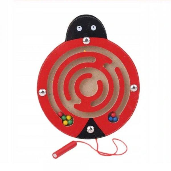 Mágneses, katicabogár alakú oktató játék - labirintus színes golyókkal
(BBI-6533-1)