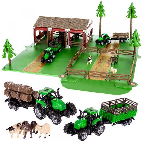 Komplett farm modell traktorokkal és állatokkal - 102 részes (BB-11465)