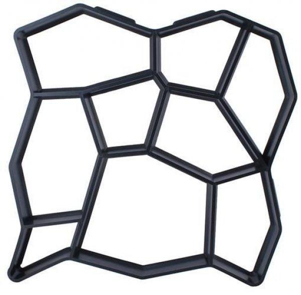 Műanyag térkősablon - macskakő minta - 49x49x4.5cm (BB-5174)