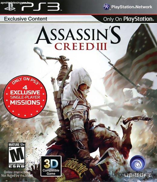 Assassin's Creed 3 Ps3 játék (használt)