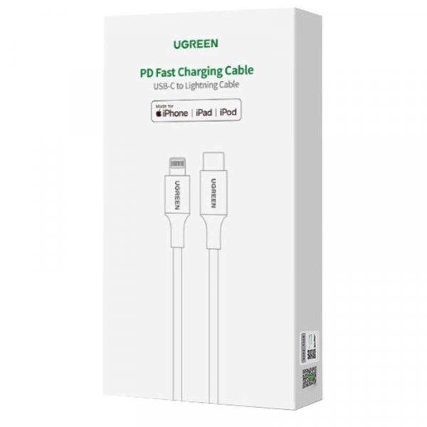 UGREEN PD 3A US304 Lightning USB-C kábel, 2m (fekete)