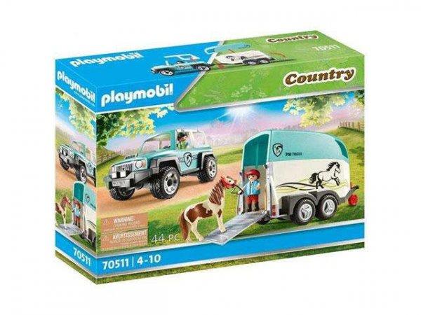 Playmobil: Vidéki élet - Autó póniszállító utánfutóval (70511)