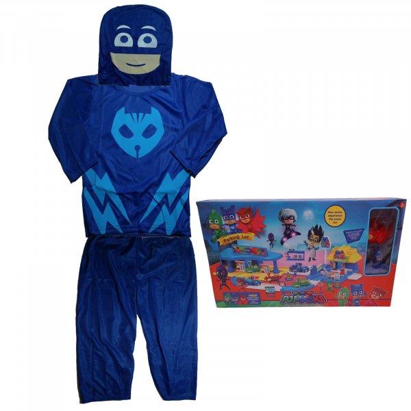 IdeallStore® gyerekruha, Blue Cat, 7-9 éves méret, 120-130, kék, garázzsal
