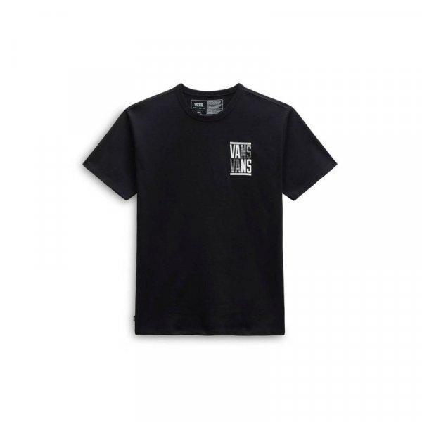 VANS-OFF THE WALL STACKED TYPED SS TEE-BLACK