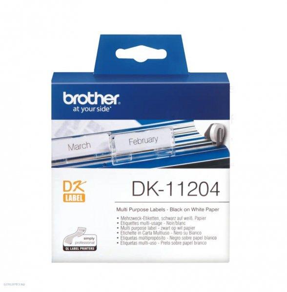 Cím etikett 17x54mm Brother DK-11204 400db/tekercs