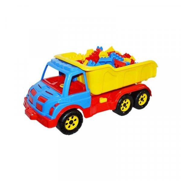 Roben Toys játék, 60cm-es műanyag teherautó építőkockákkal