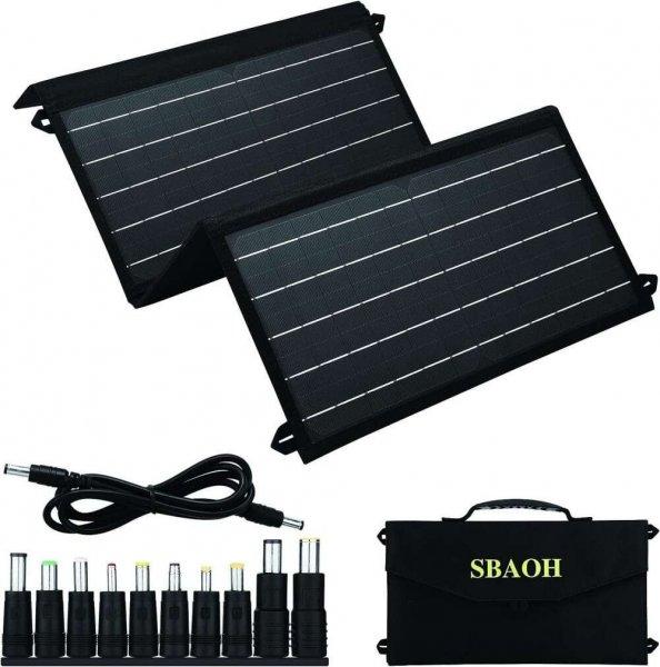 Sbaoh hordozható napelem, 30 W-os összecsukható napelemes töltőkészlet
DC/QC3.0/C típusú porttal