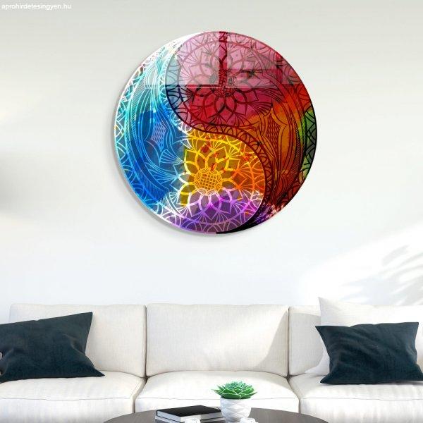 2128 - 60 x 60 Dekoratív edzett üveg festmény 60x60 Multicolor