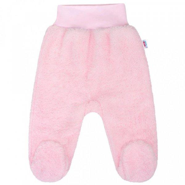 Baba plüss lábfejes nadrág New Baby Nice Bear rózsaszín - 74 (6-9 h)