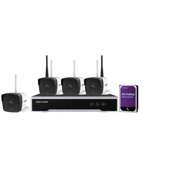 WiFi analóg kamera rendszer Hikvision 4 IP kamerák, FullHD NK42W0-1T(WD)