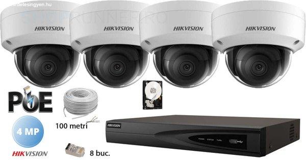 Hikvision komplett megfigyelő készlet 4 beltéri IP kamera, 4MP (2K), IR 30m