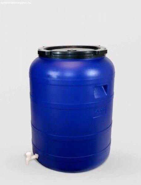 250 literes kanna, csappal és csavaros kupakkal, Sterk, kék műanyag