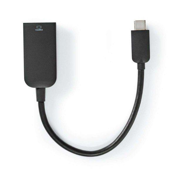 Nedis CCGP64652BK02 video átalakító kábel 0,2 m HDMI A-típus (Standard) USB
C-típus fekete