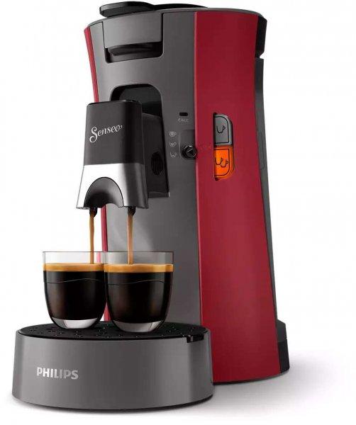 PHILIPS Senseo Select CSA230/91, 1450 W, 0.9L, Kávépárna, Vörös-Szürke
filteres kávéfőző