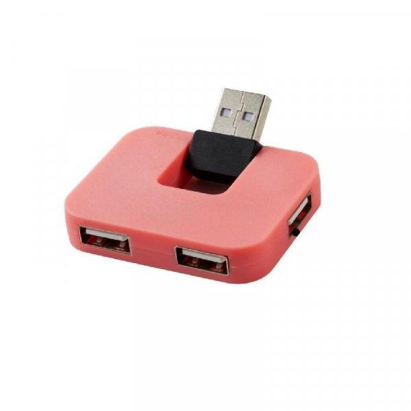 Gaia pink 4 portos USB elosztó 