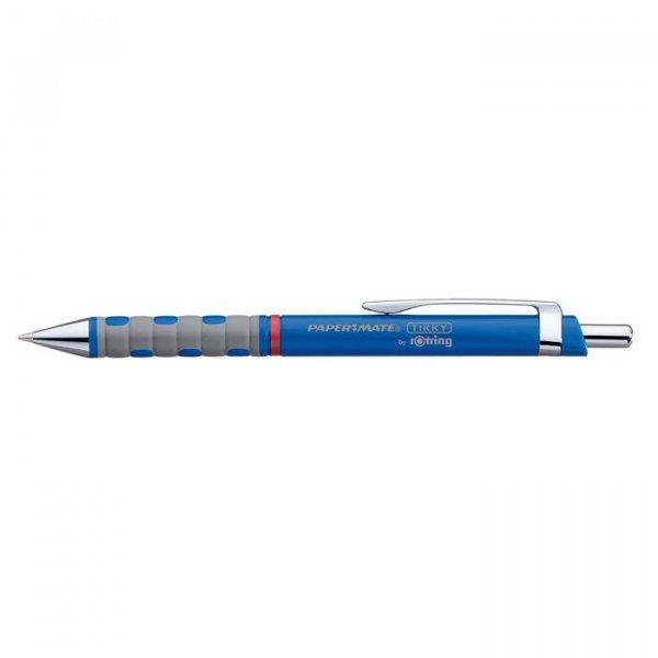 Golyóstoll, 0,8 mm, nyomógombos, kék tolltest, ROTRING "Tikky",
kék