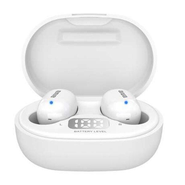 Aiwa EBTW-150WT Vezeték nélküli Bluetooth Fehér mikrofonos fülhallgató