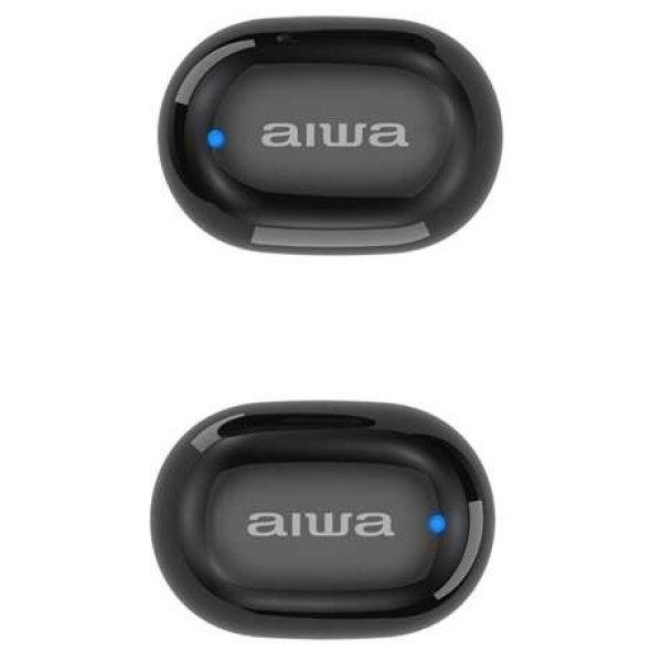 Aiwa EBTW-150WT Vezeték nélküli Bluetooth Fekete mikrofonos fülhallgató